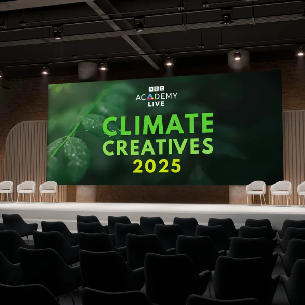 Grafika pro konferenci Climate Creatives BBC